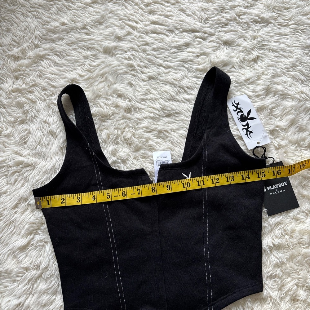 PacSun Black Tank Top with Playboy Logo - Picture 4 of 6